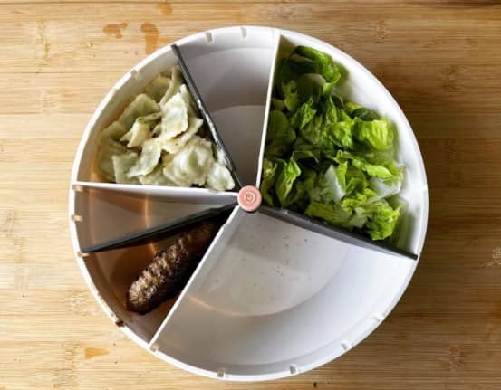 Photo prise par un utilisateurs du bol maju, représentant l'un de ses repas quotidiens dans le bol.